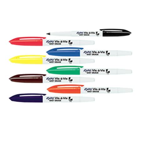 Art Supplies Vis A Vis Fine Tip 4 Markers Set 16074